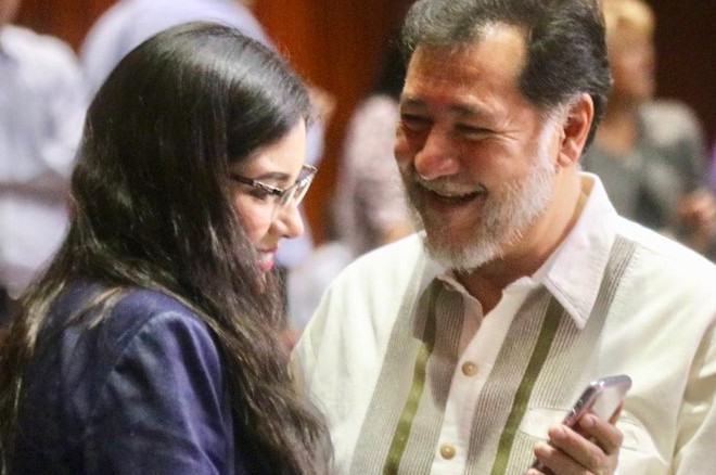 Fernández Noroña y Geraldine Ponce