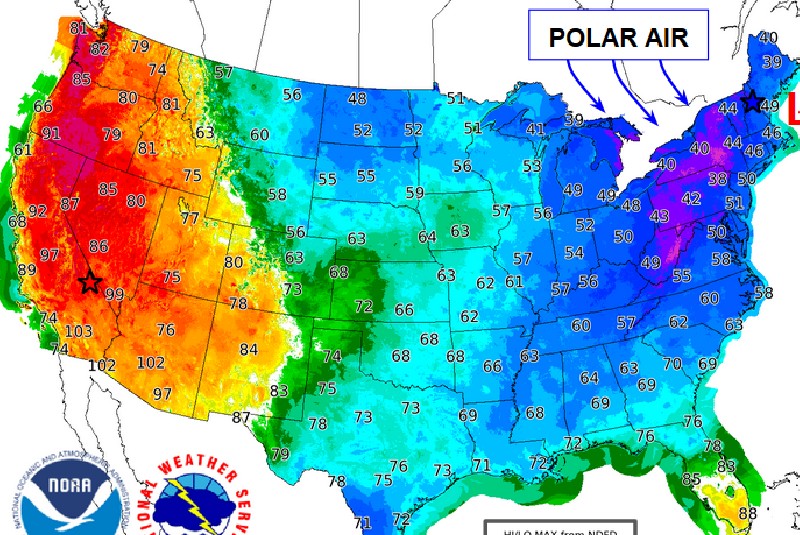 El vórtice polar provocará temperaturas extremas