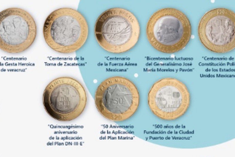 Circula la nueva moneda de $20 en honor a Veracruz