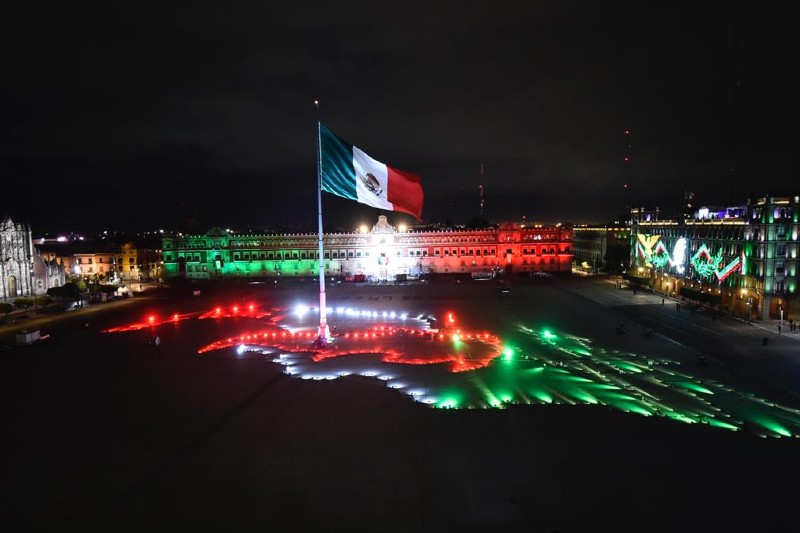 Zócalo encienden mapa