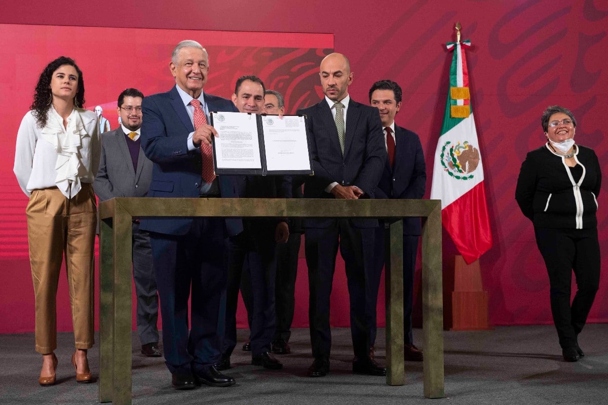 Presidente Andrés Manuel López Obrador (AMLO), durante la conferencia mañanera