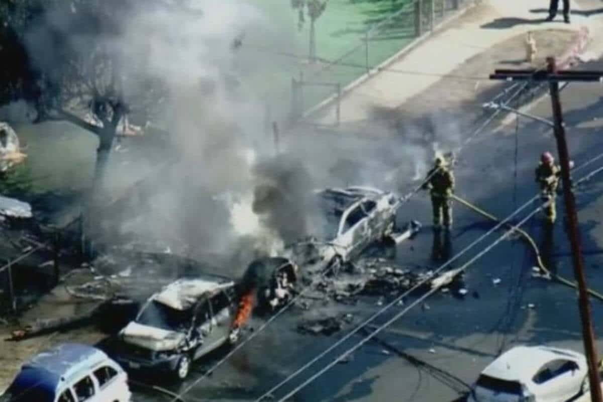 El departamento de bomberos informó que el único ocupante de la aeronave falleció