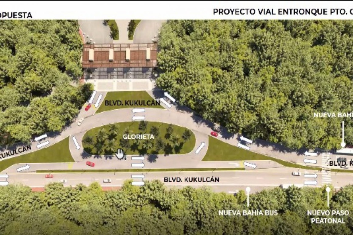 La construcción de la glorieta en la zona hotelera de Cancún para agilizar el tráfico vehicular frente al desarrollo inmobiliario Puerto Cancún, generó la molestia