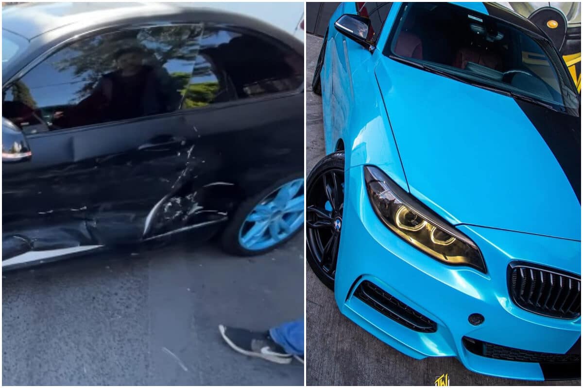 Minutos más tarde, llegó uno de sus compañeros para intentar mover el BMW el cual prendió sin problemas