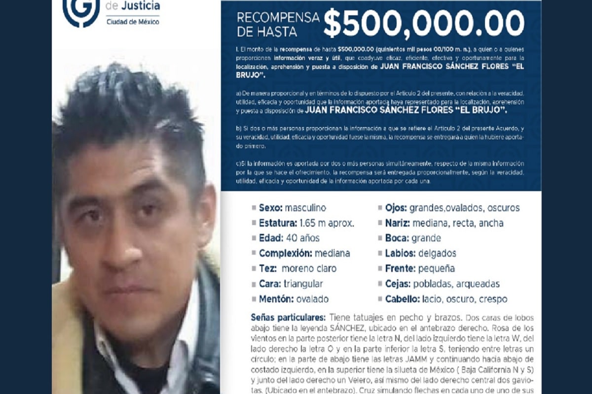 El Brujo es buscado por la Fiscalía de la CDMX