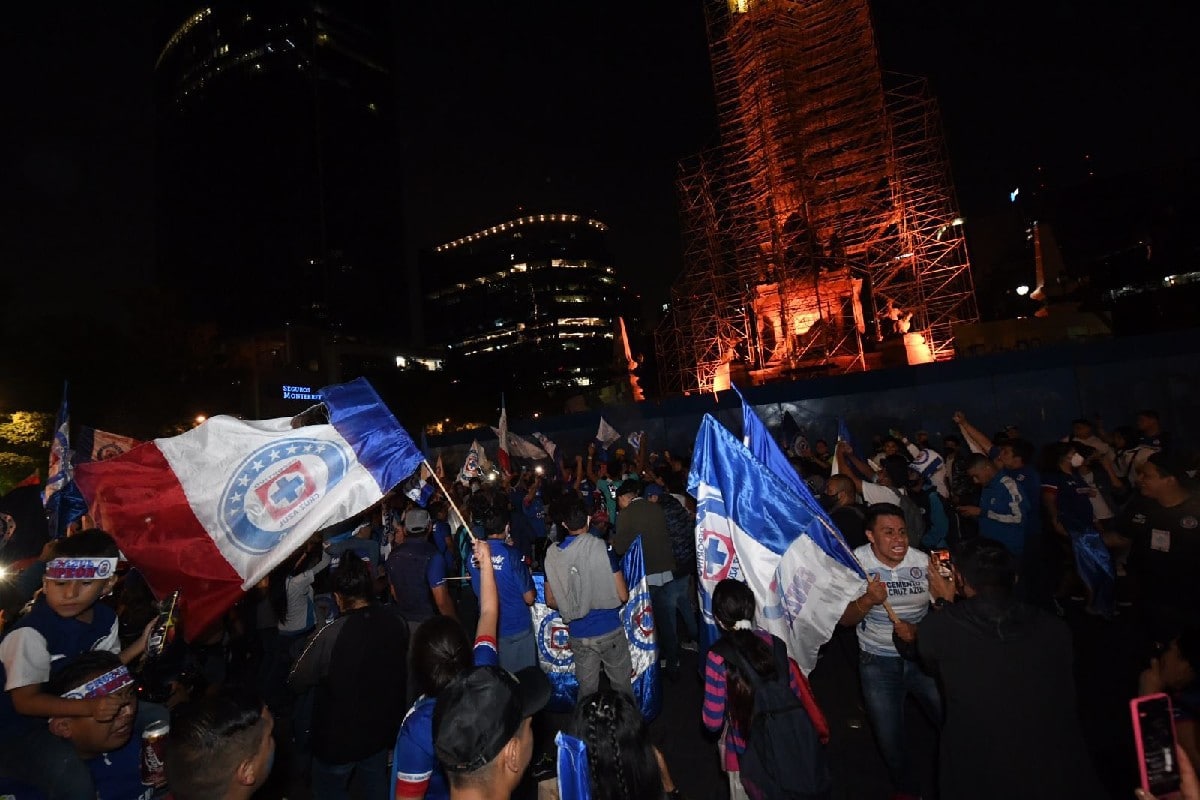 Ángel de la Independencia y Cruz Azul