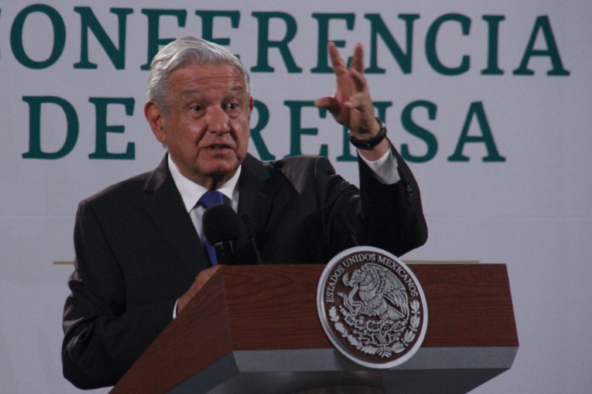 AMLO da su conferencia matutina desde Chetumal, Quintana Roo.