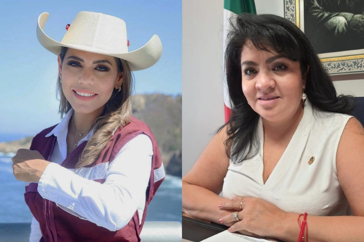 Nestora Salgado y Evelyn Salgado