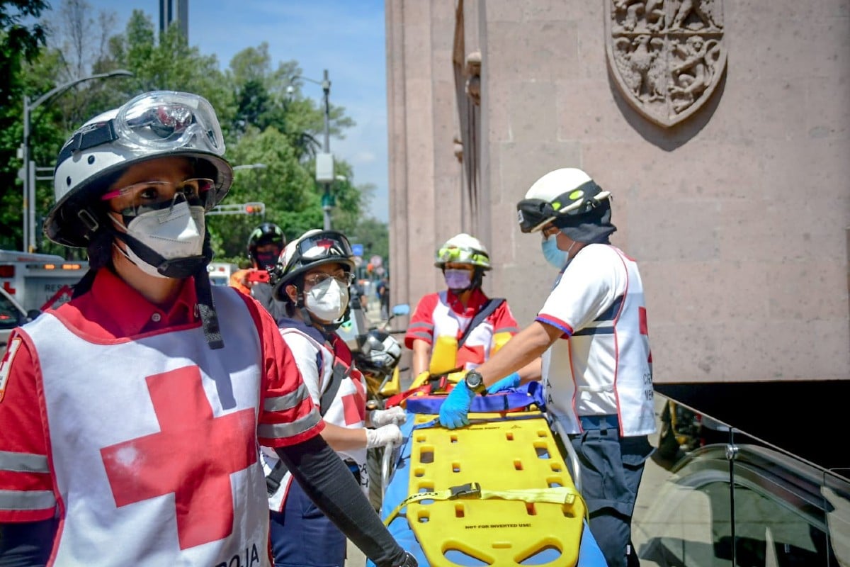 Cruz Roja durante Simulacro Nacional