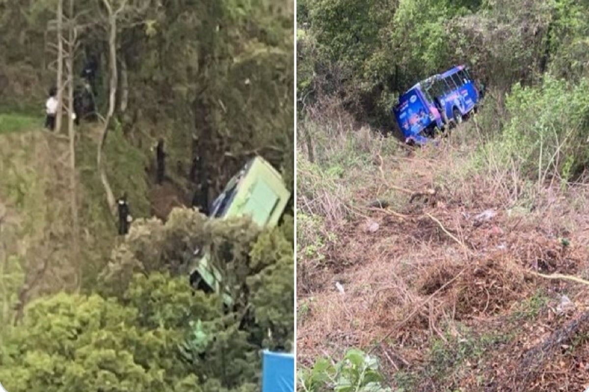 Camión de pasajeros se desbarranca en Cuajimalpa