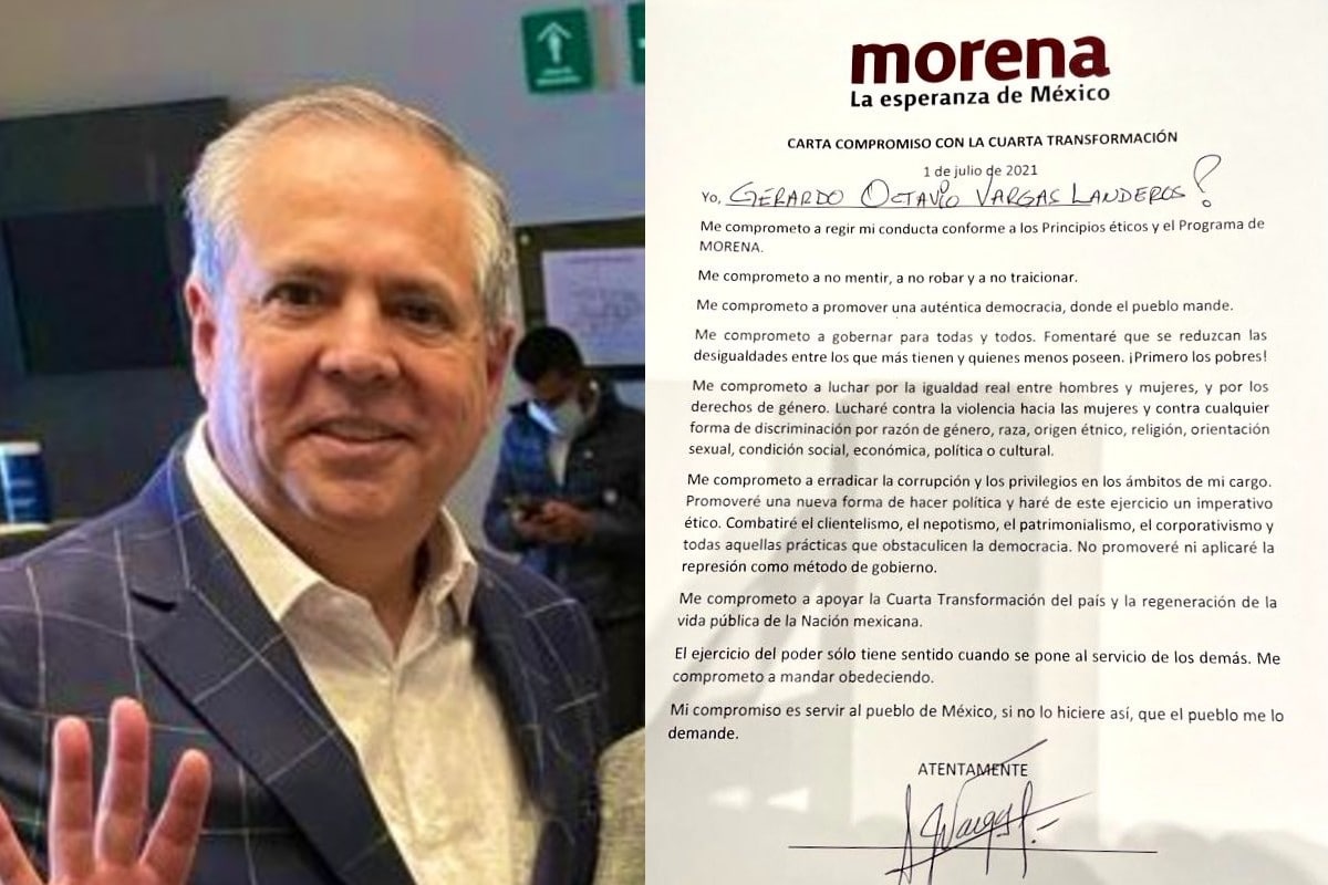 Vargas Landeros firma carta compromiso