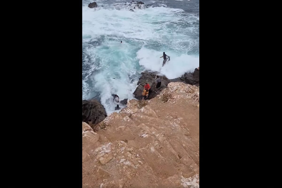 El mar se llevó a la Lupe en Ensenada