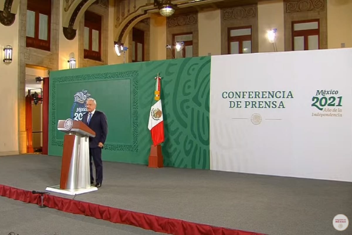 La mañanera de AMLO en Palacio Nacional