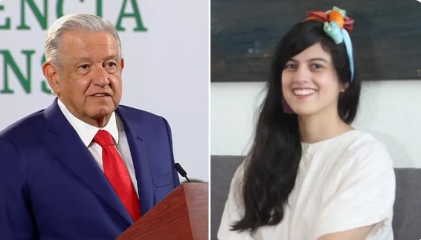 AMLO y Brenda Lozano