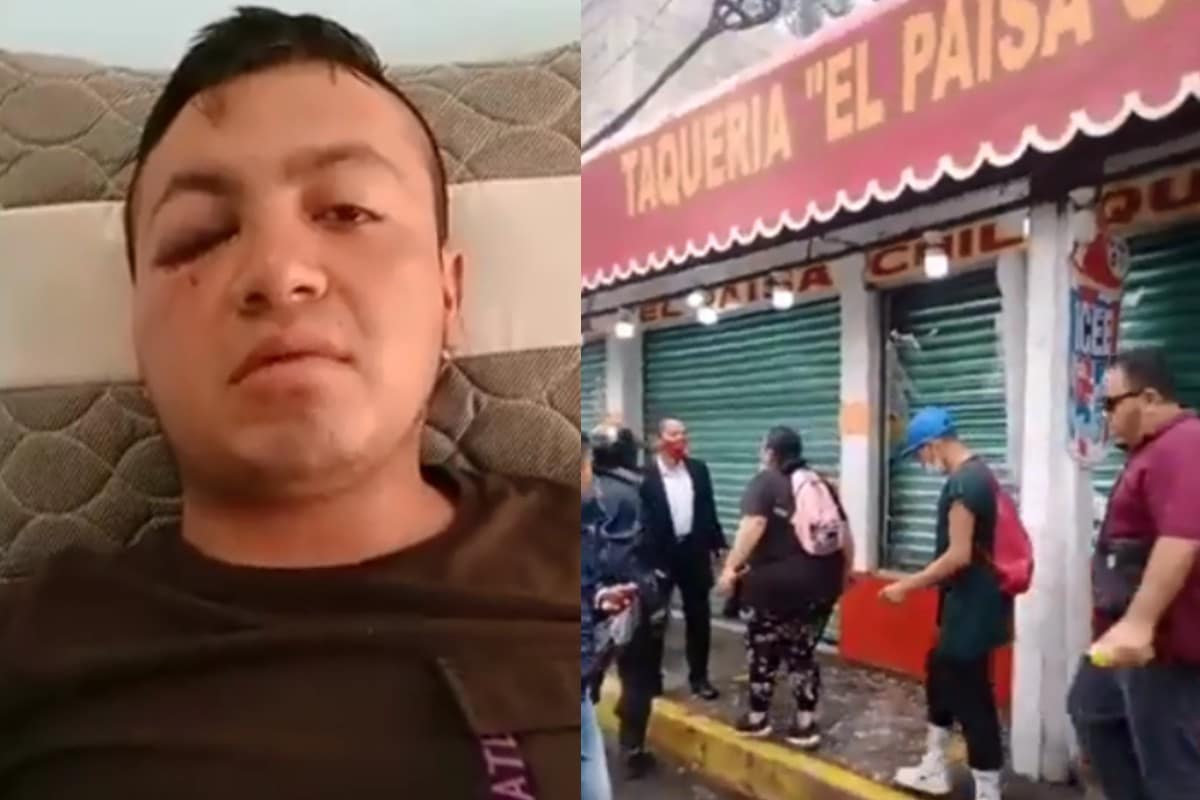 repartidores de aplicación protestan en taquería