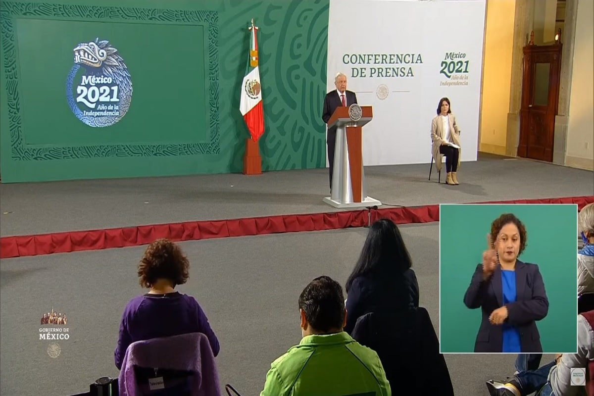 La mañanera de AMLO desde Palacio Nacional