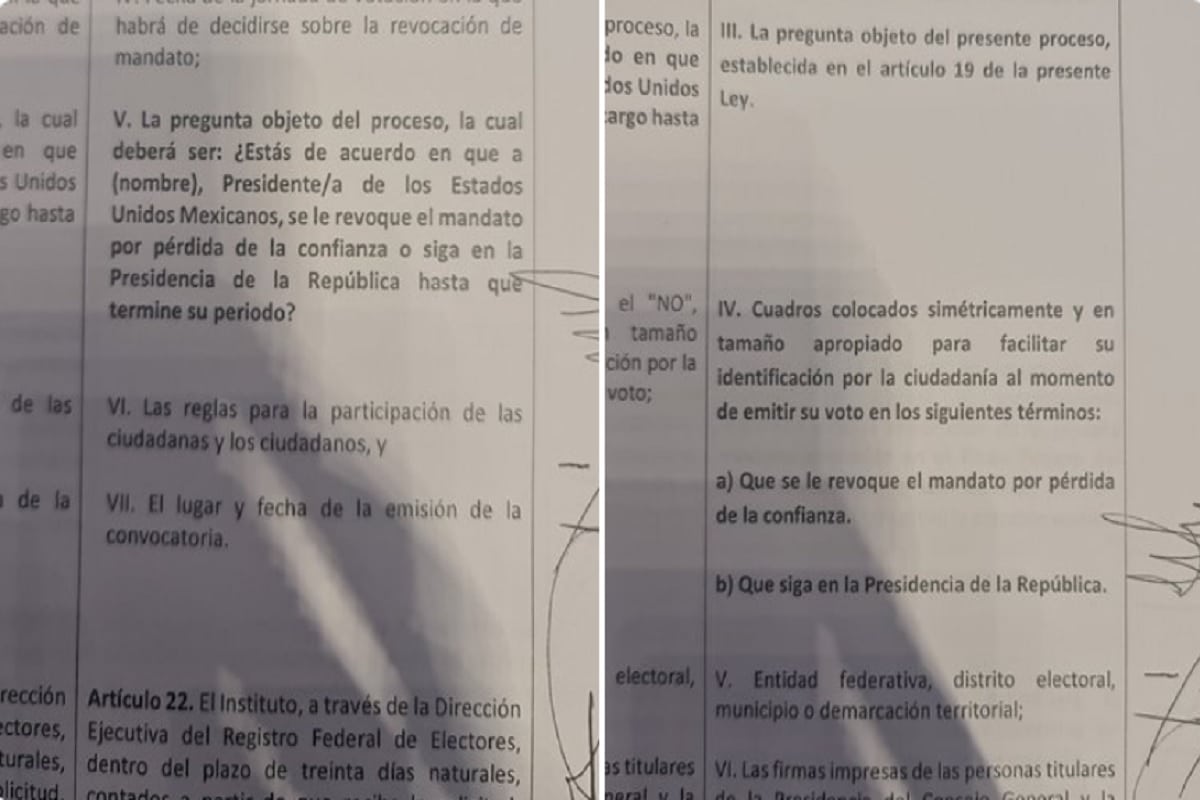 Pregunta de la revocación de mandato