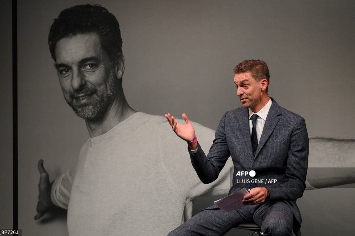 Foto: AFP | Este martes, Pau Gasol anunció su retiro del baloncesto profesional en rueda de prensa.