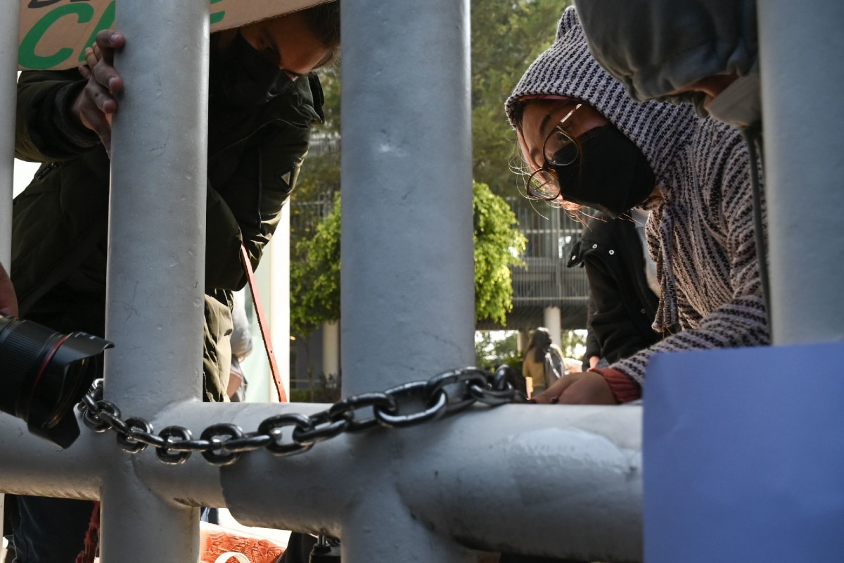 Foto: Daniel Augusto/Cuartoscuro | Estudiantes del CIDE tomaron las instalaciones del plantel ubicado en Santa Fe.