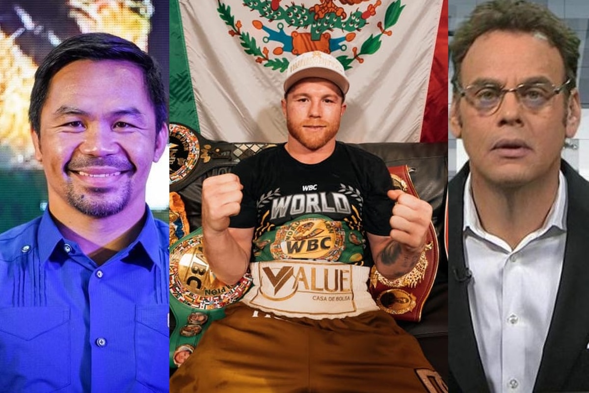 Foto: especial | La victoria de Saúl El Canelo Álvarez generó opiniones contrastadas de Manny Pacquiao y David Faitelson.