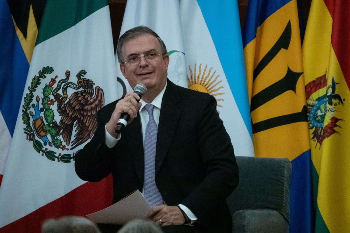 Foto: Cuartoscuro | El canciller Marcelo Ebrard criticó el tráfico ilícito y el desvío de armas.