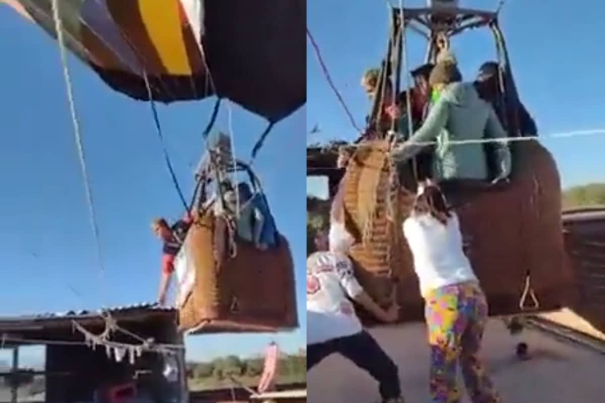 ¡Uno más! Habitantes reciben globo aerostático en azotea de su casa