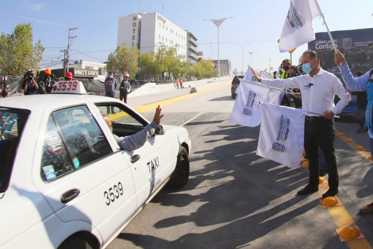 Abierta circulación en Calzada Sur del Distribuidor Vial Pulgas Pandas, en Aguascalientes