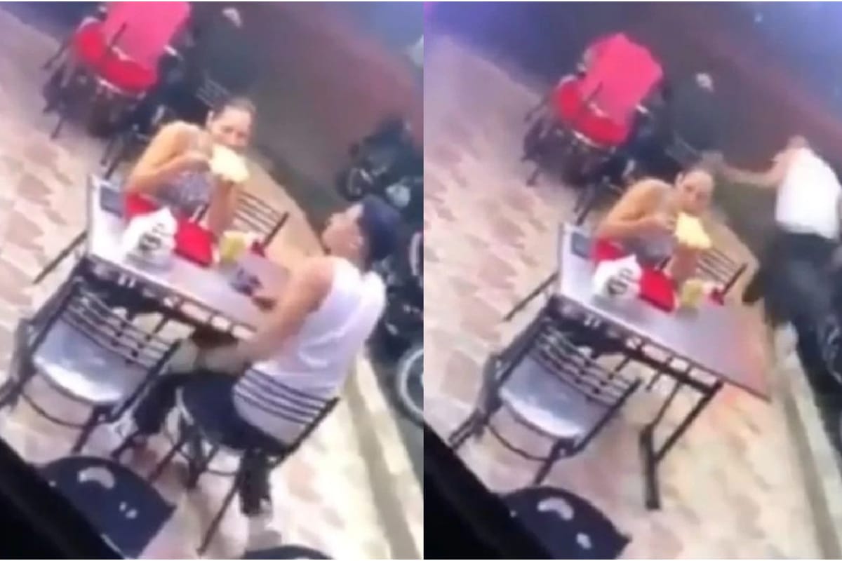 Foto: captura | La atípica reacción de la mujer captó la atención de usuarios en redes sociales, pues continúo comiendo pizza.