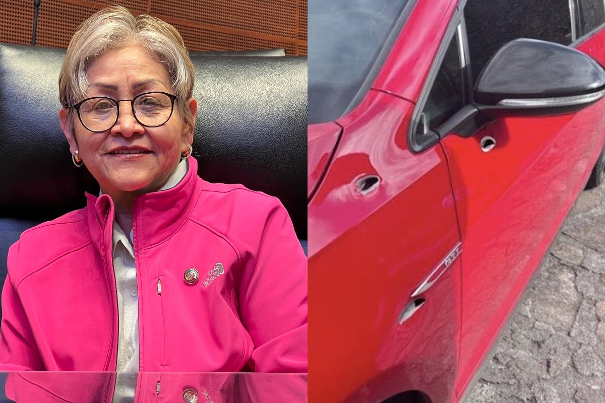 Balean automóvil de la senadora de Morena, Martha Guerrero  