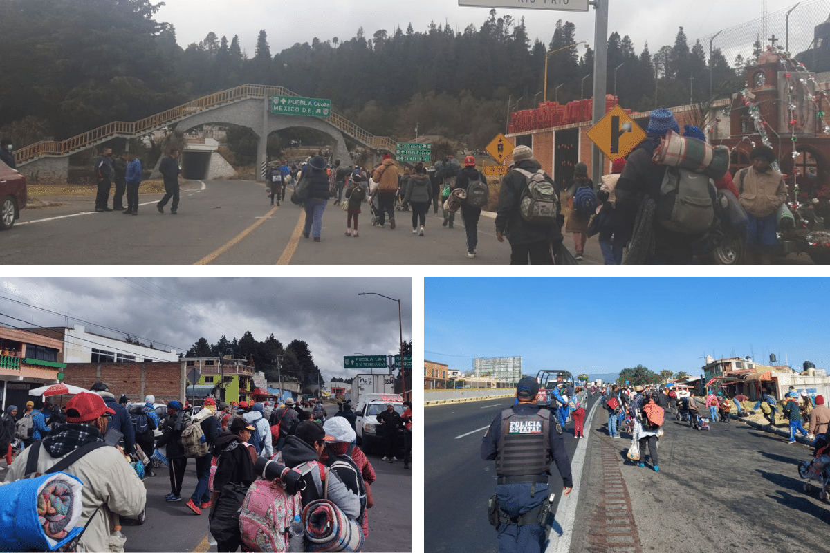 Fotos: Félix Hernández | La Dirección de Seguridad Ciudadana, en coordinación con la GN y el INM acompañarán a la caravana de centroamericanos hasta los límites con la Ciudad de México