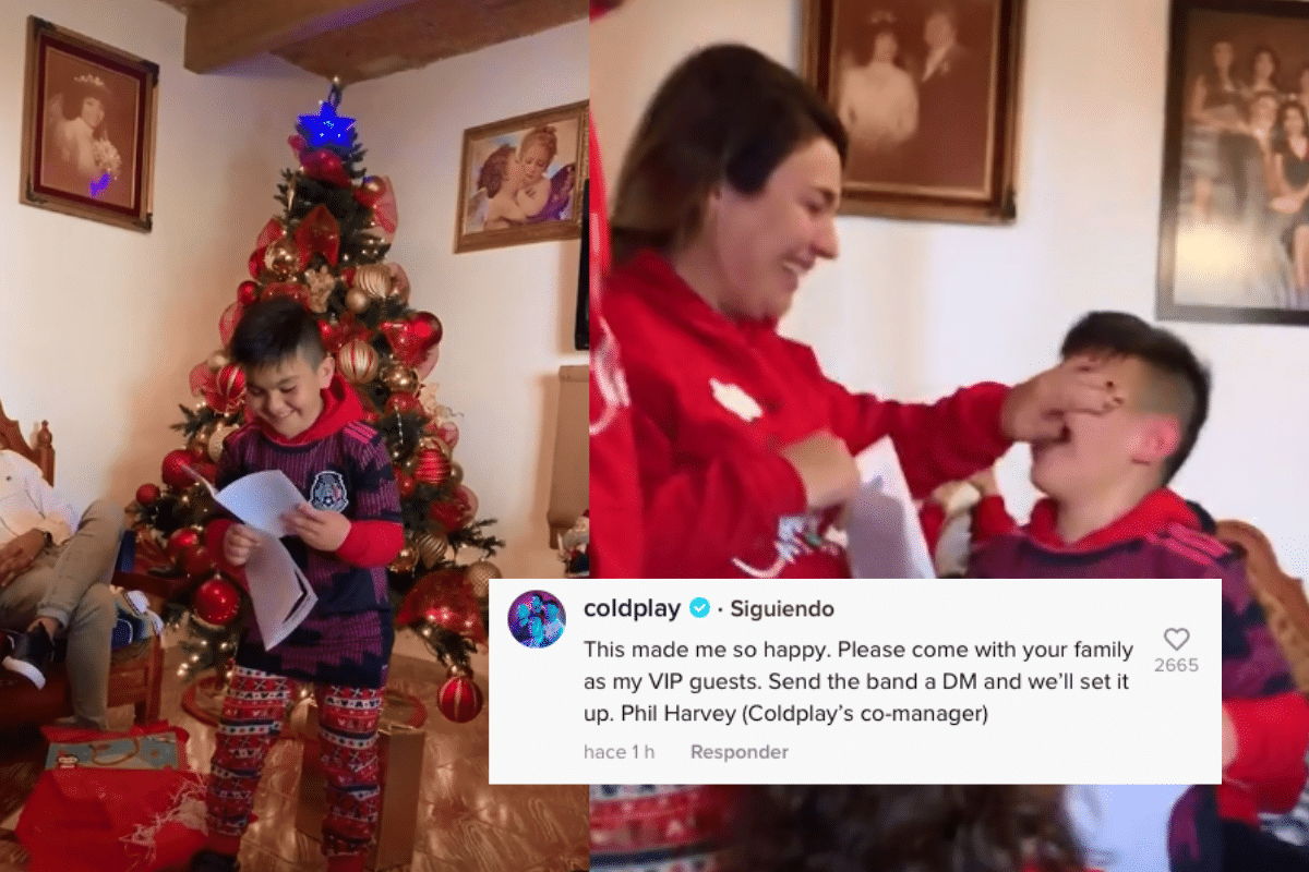 ¡Feliz navidad! Pequeño se vuelve viral tras recibir boletos y Coldplay lo vuelve invitado VIP