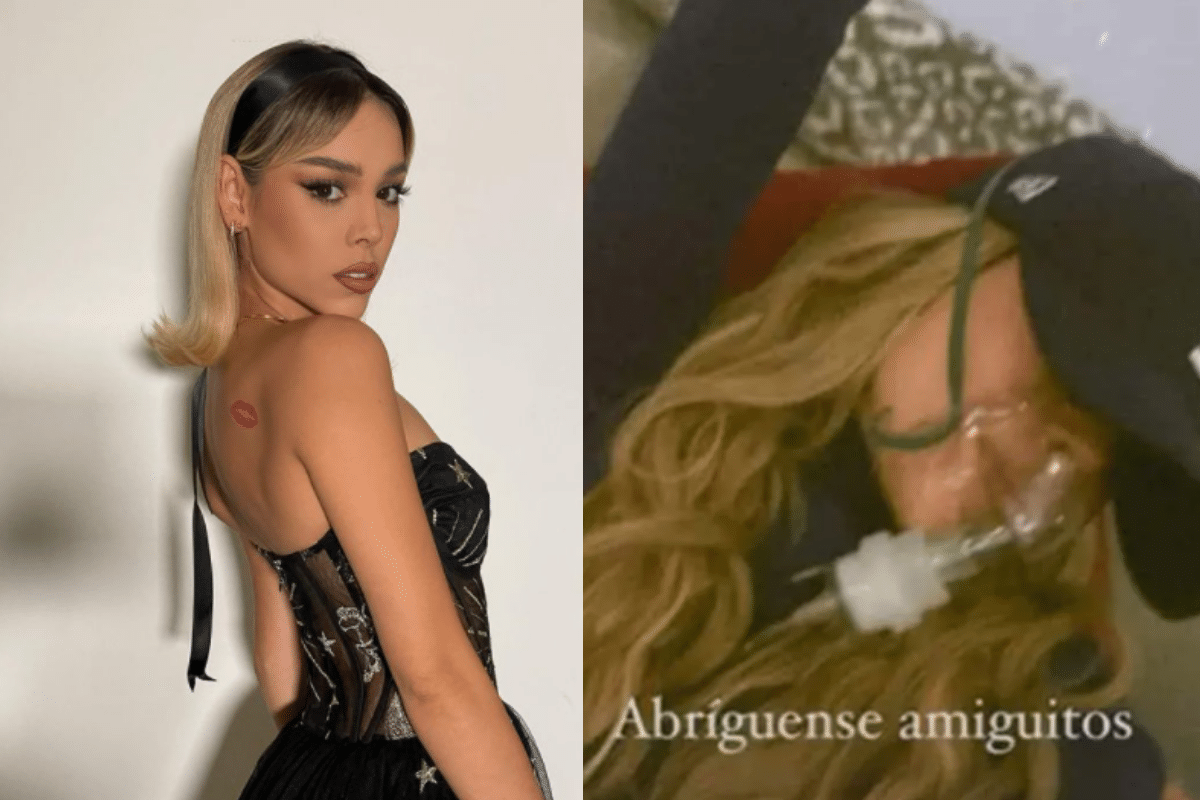 "¡Gracias a Dios no es Covid!": Danna Paola aclara foto con máscara de oxígeno