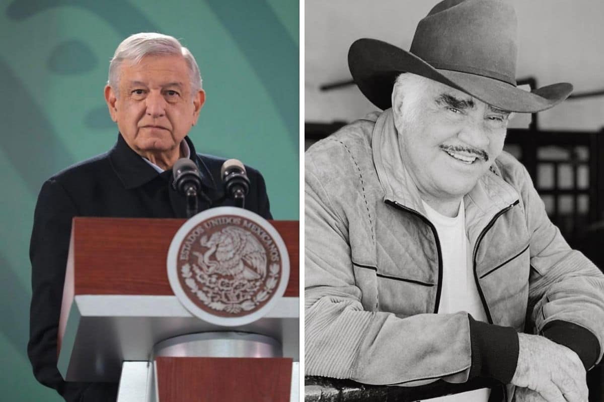 Foto: Cuartoscuro/Instagram | El presidente Andrés Manuel López Obrador lamentó la muerte del cantante Vicente Fernández