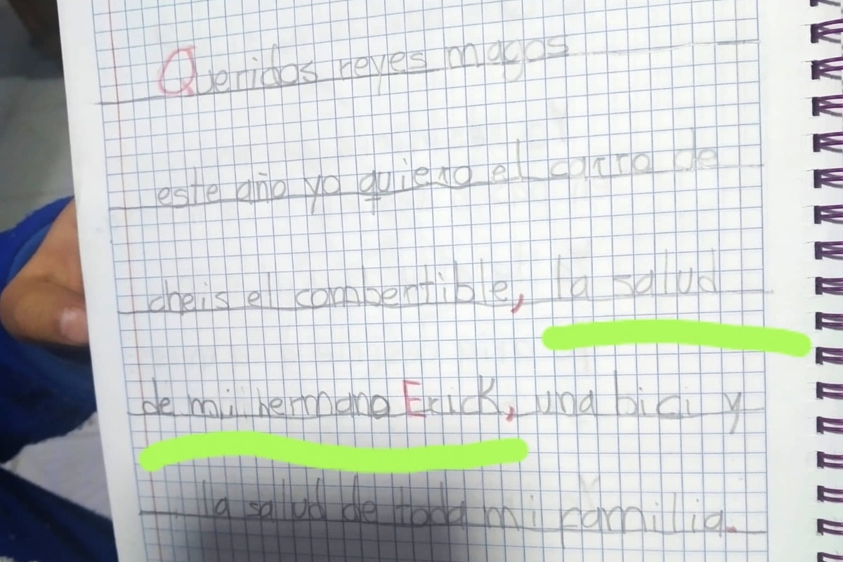 En carta para los Reyes, niños pide que se cure su hermano de cáncer 