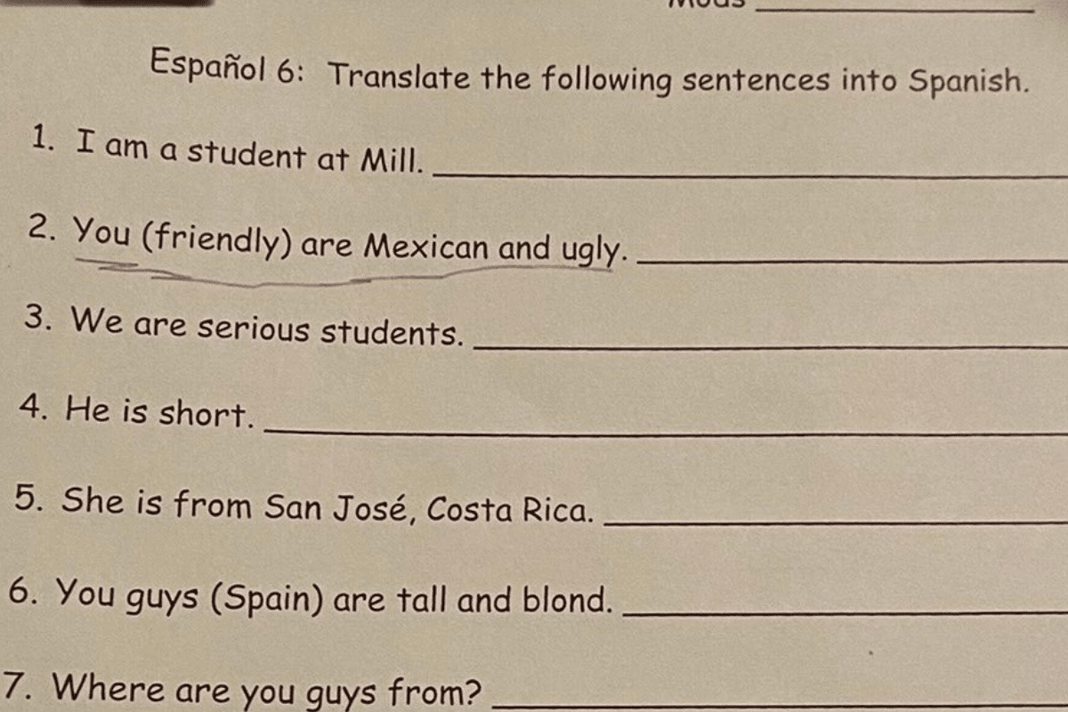 Foto: Twitter/ @AJ_WFlo |¡Tú eres mexicano y feo! escuela de Estados Unidos levanta polémica por discriminación