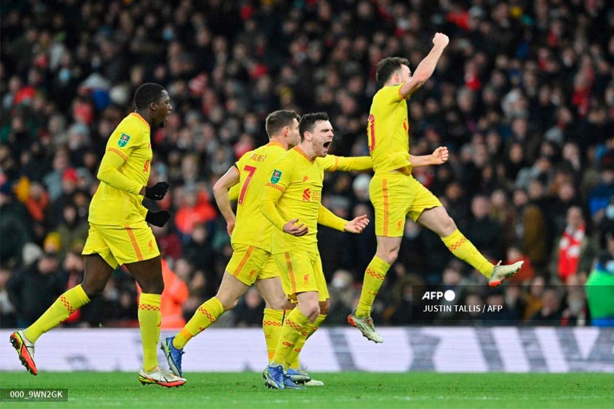 Liverpool gana al Arsenal y será rival de Chelsea en final de Copa de la Liga