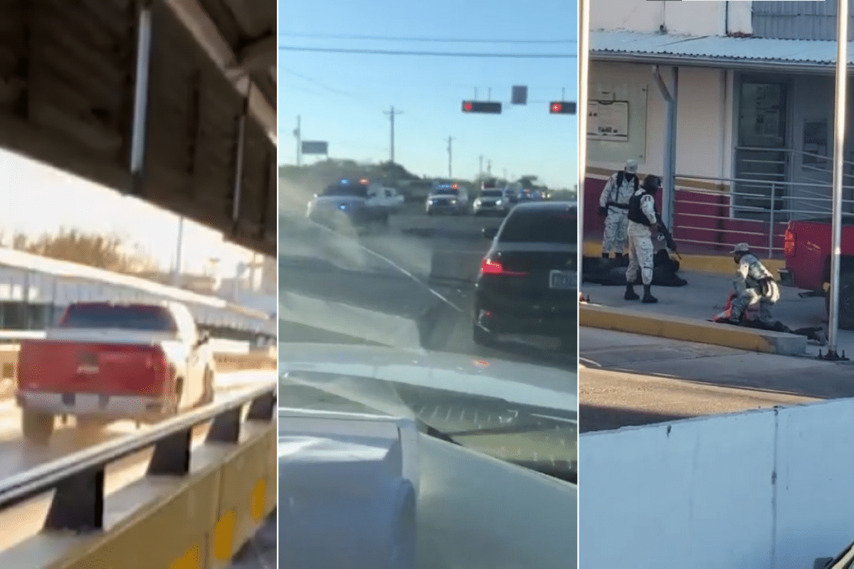 Foto: Captura de video | Elementos de la Guardia Nacional detuvieron a 4 hombres y una mujer tras la persecución