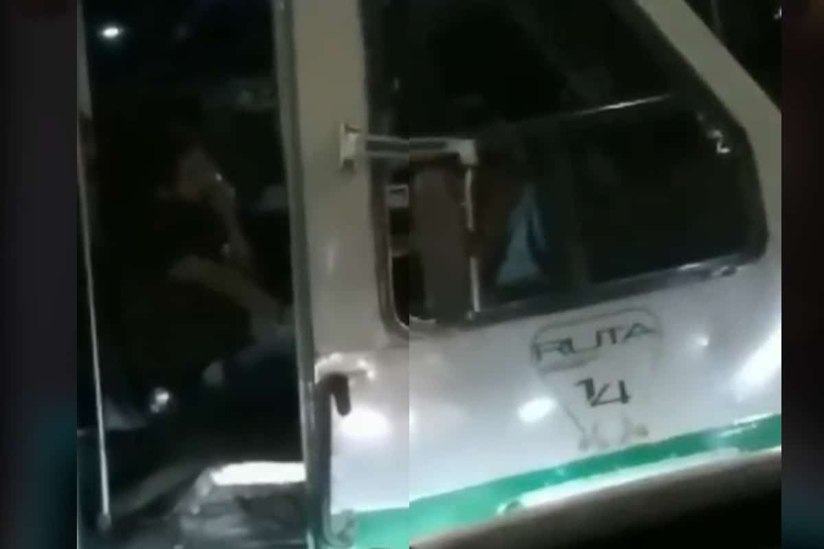 Foto: captura | Se desconoce si el chofer fue sancionado por las imágenes que circulan en redes.
