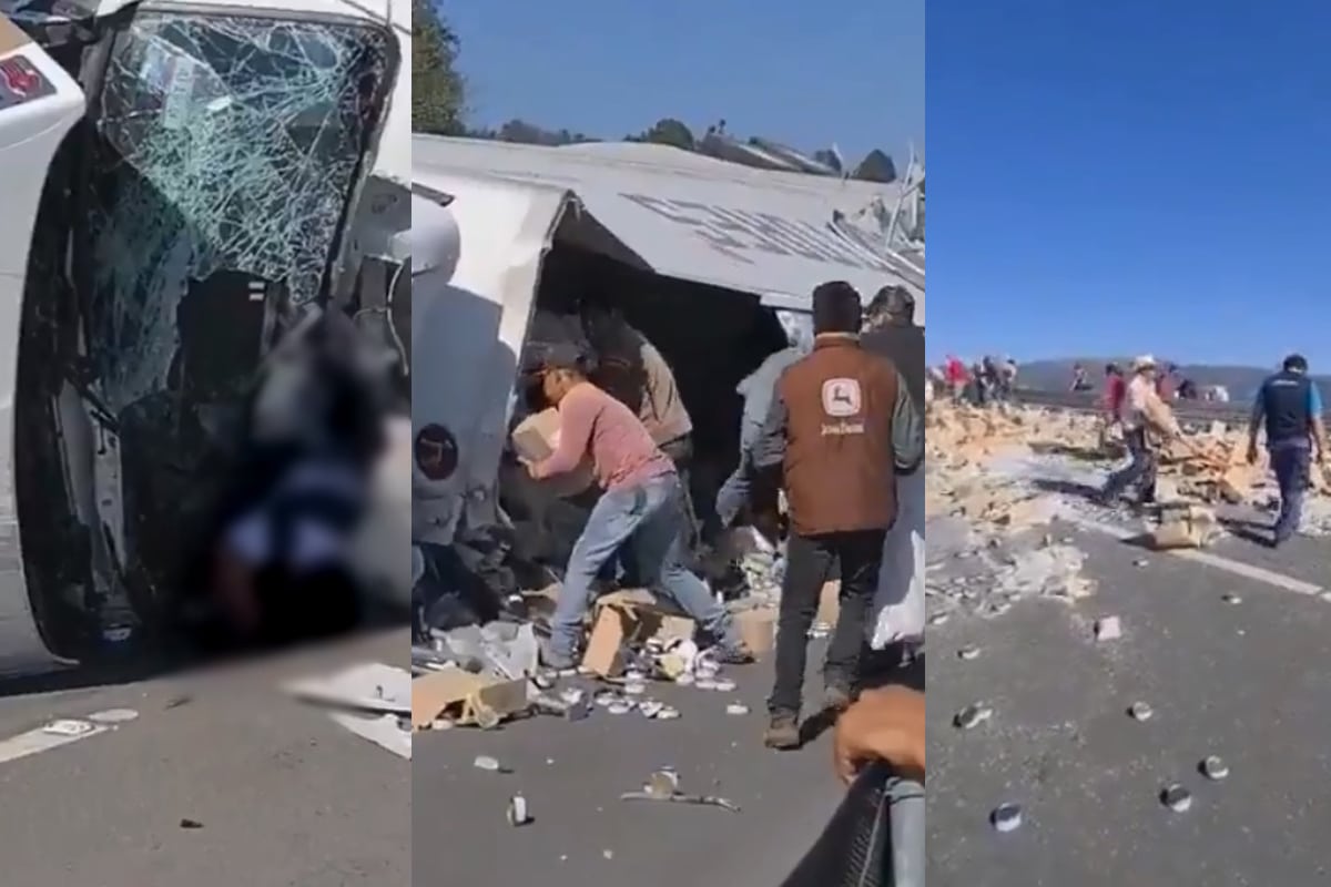 Los hombres fueron grabados cuando vandalizaban la mercancía, mientras el chofer agonizaba.