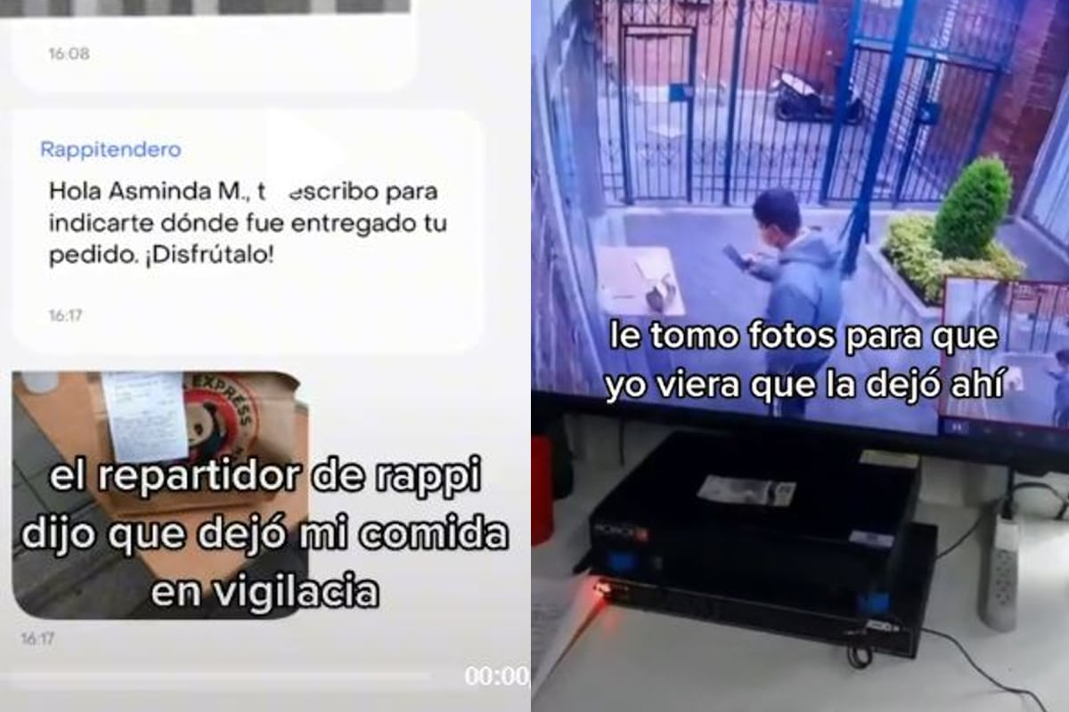 El repartidor de Rappi fue exhibido en un video de TikTok.