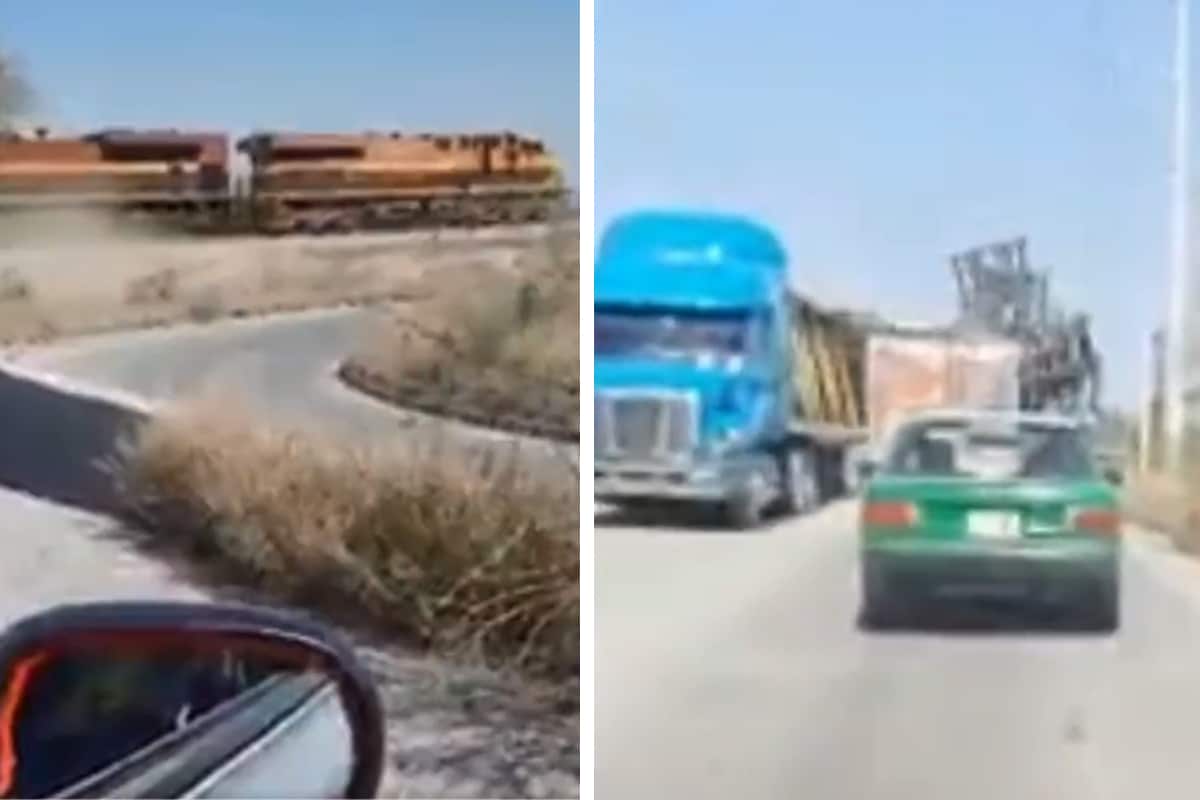 La carga del tráiler salió volando tras el impacto.