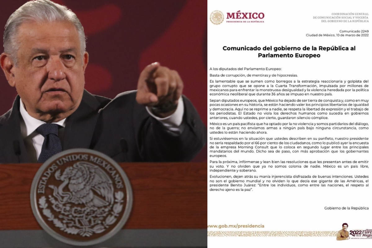 AMLO enfatizó que la resolución del Parlamento Europeo es un asunto politiquero y de risa.