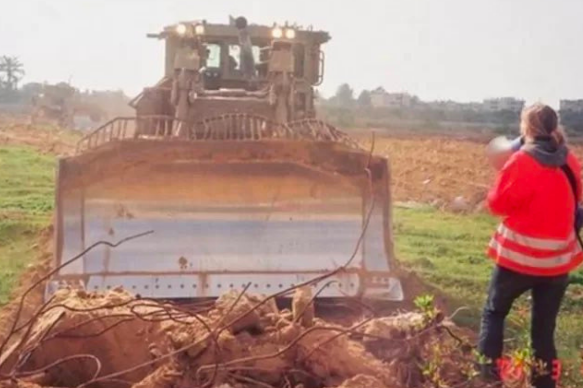 Foto: Twitter/ @ib_reb | Hoy 19 años de la muerte de Rachel Corrie, activista aplastada por una bulldozer israelí