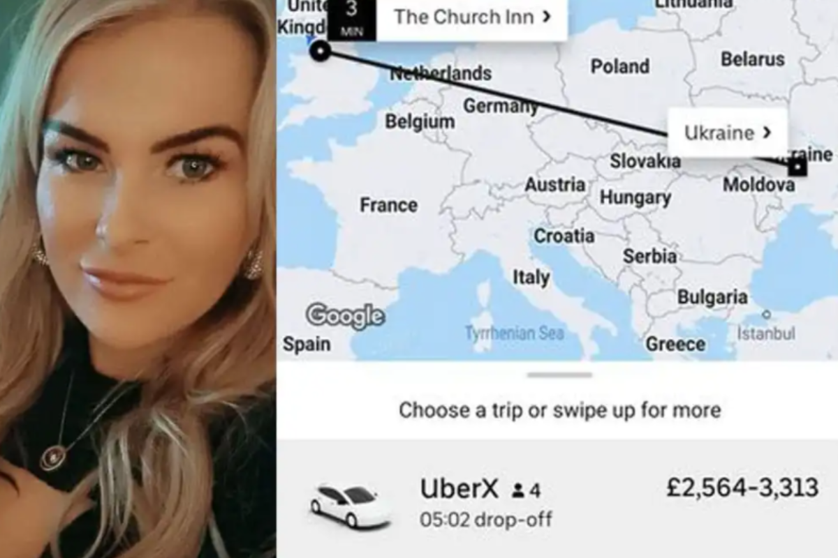 Foto:Kennedy News and Media | ¡Que solidaria! Mujer ebria pide un viaje en Uber a Ucrania para ayudar