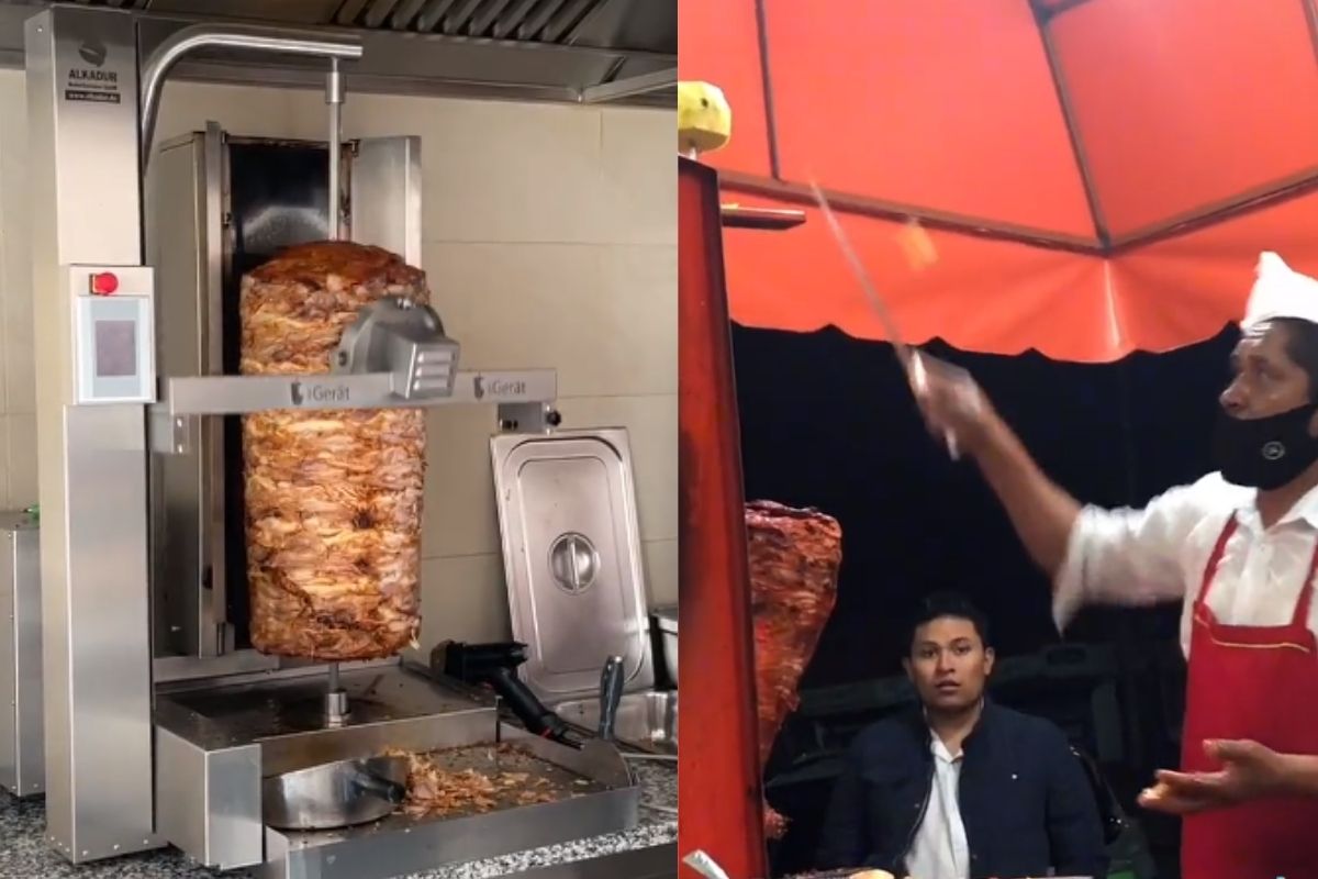 Foto:Captura de pantalla|¡Bienvenidos al futuro! Robot rebana cualquier trompo para tacos