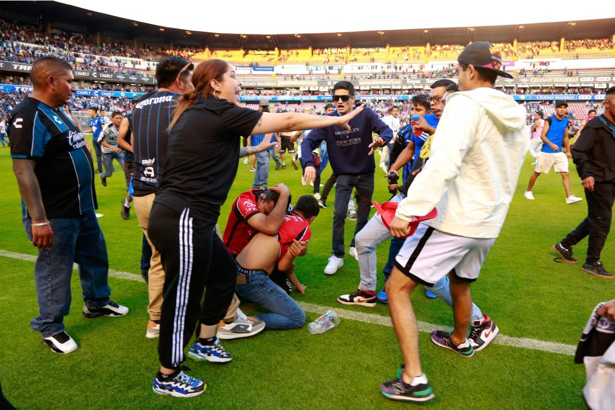 La Fiscalía del Estado investiga los hechos violentos durante el partido de Querétaro y Atlas.