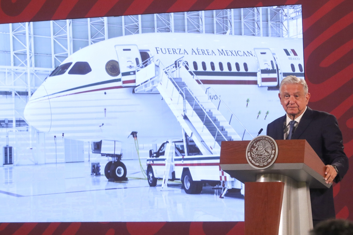 AMLO informó que se concluyó el contrato con la UNOPS para la venta del Avión Presidencial.