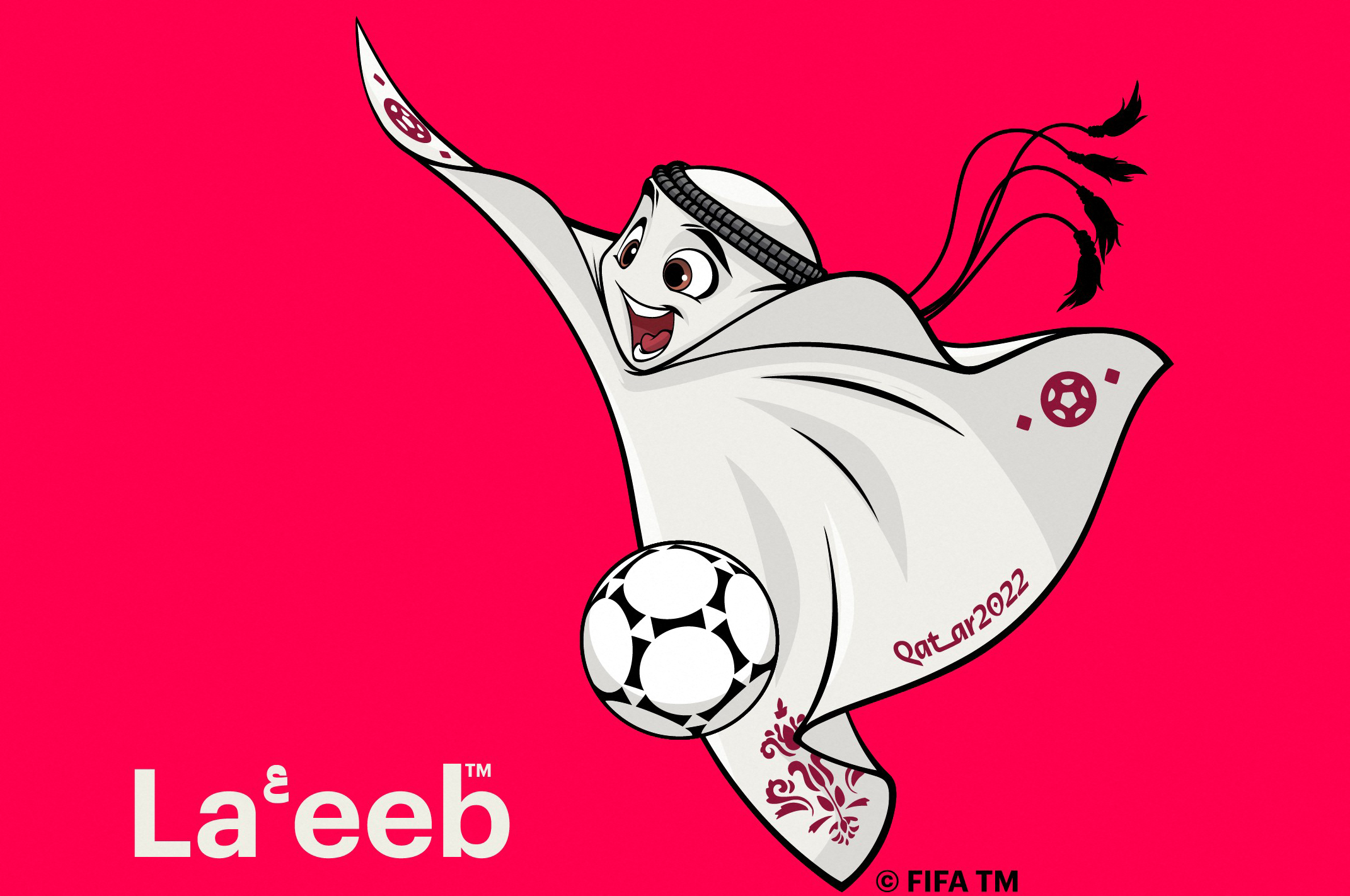 Foto:AFP|La mascota del Mundial Qatar 2022 será un pañuelo árabe llamado "La'eeb"