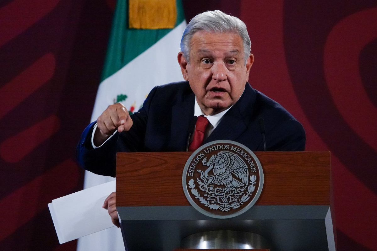 Andrés Manuel López Obrador en conferencia matutina.