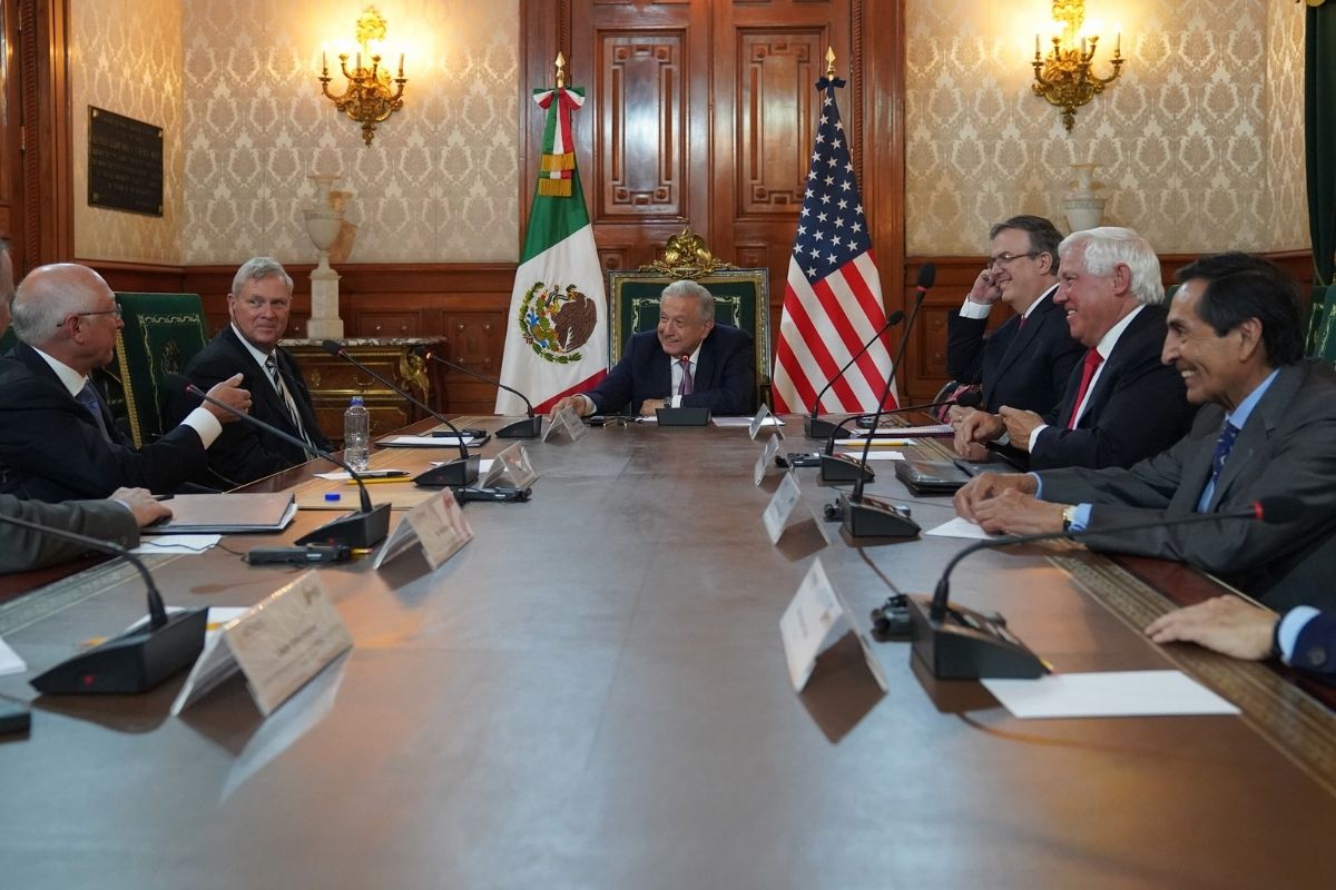 Foto:Twitter/@lopezobrador|Destaca AMLO crecimiento de 35% en comercio agroindustrial tras reunión con secretario de Agricultura de EU